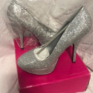 Silver Sparkle Heels